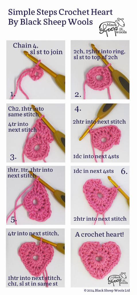 How To Crochet Step By Step   Step By Step Heart2 Copyright 